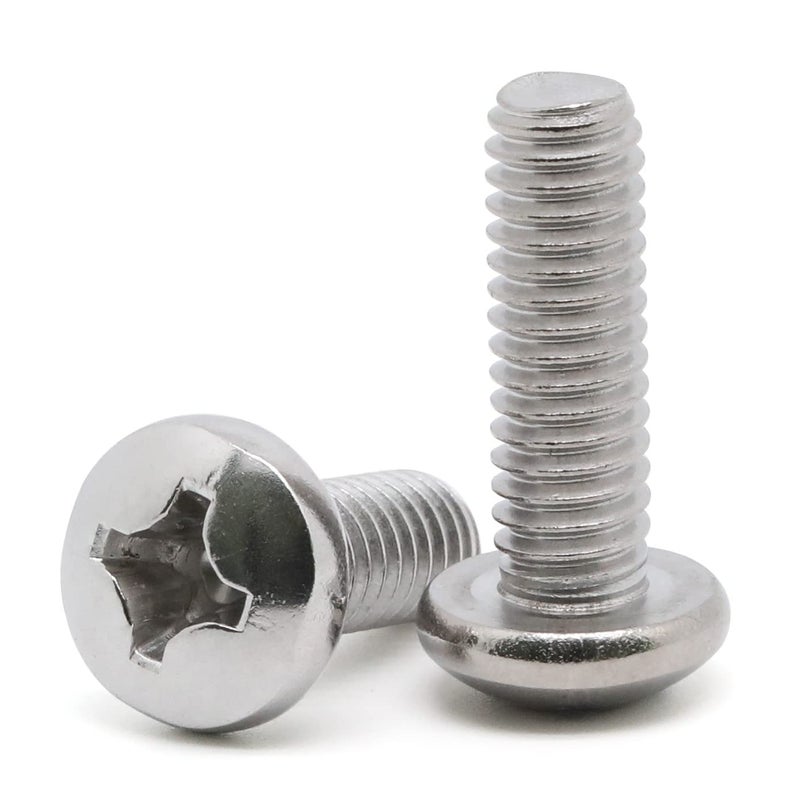 MewuDecor 10-24 x 1-1/2" (1/2" to 3" Available) Pan Head Machine Screws, Full Thread, 304 Stainless Steel 18-8, Pack of 50 - Image 3